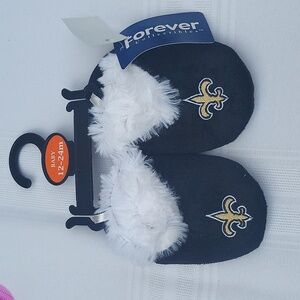 NOLA Saints baby slippers